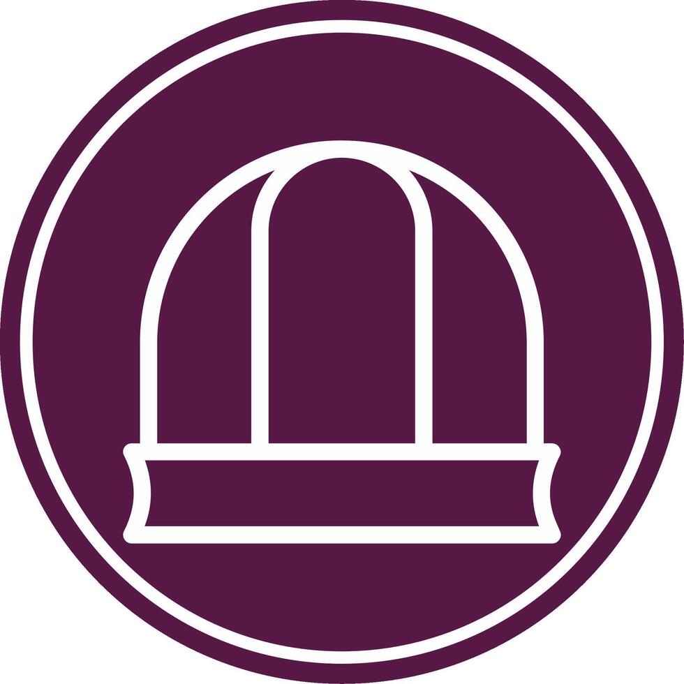 Hat Line Circle Icon vector