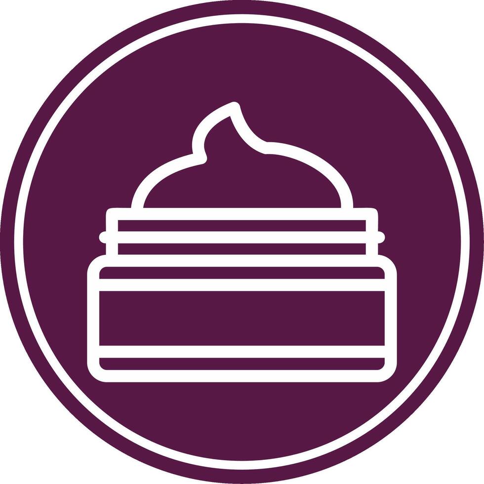 Cream Line Circle Icon vector