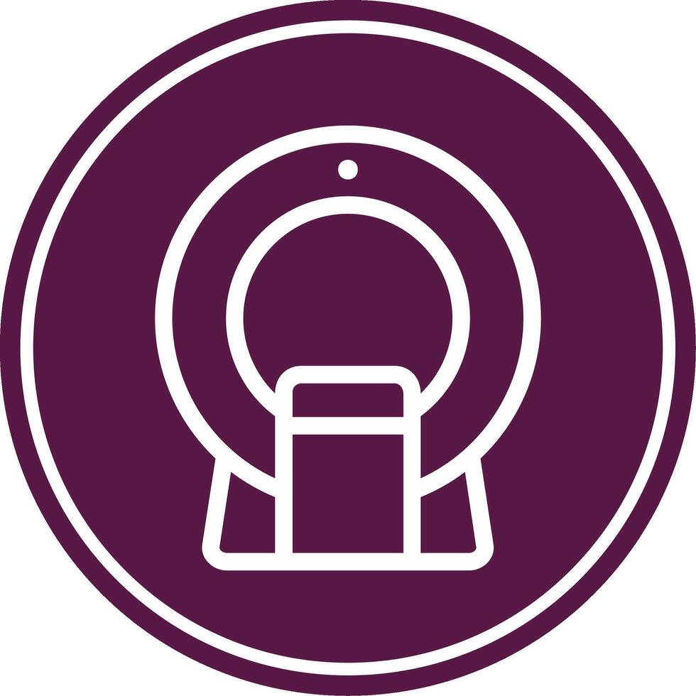 Ct Scan Line Circle Icon vector