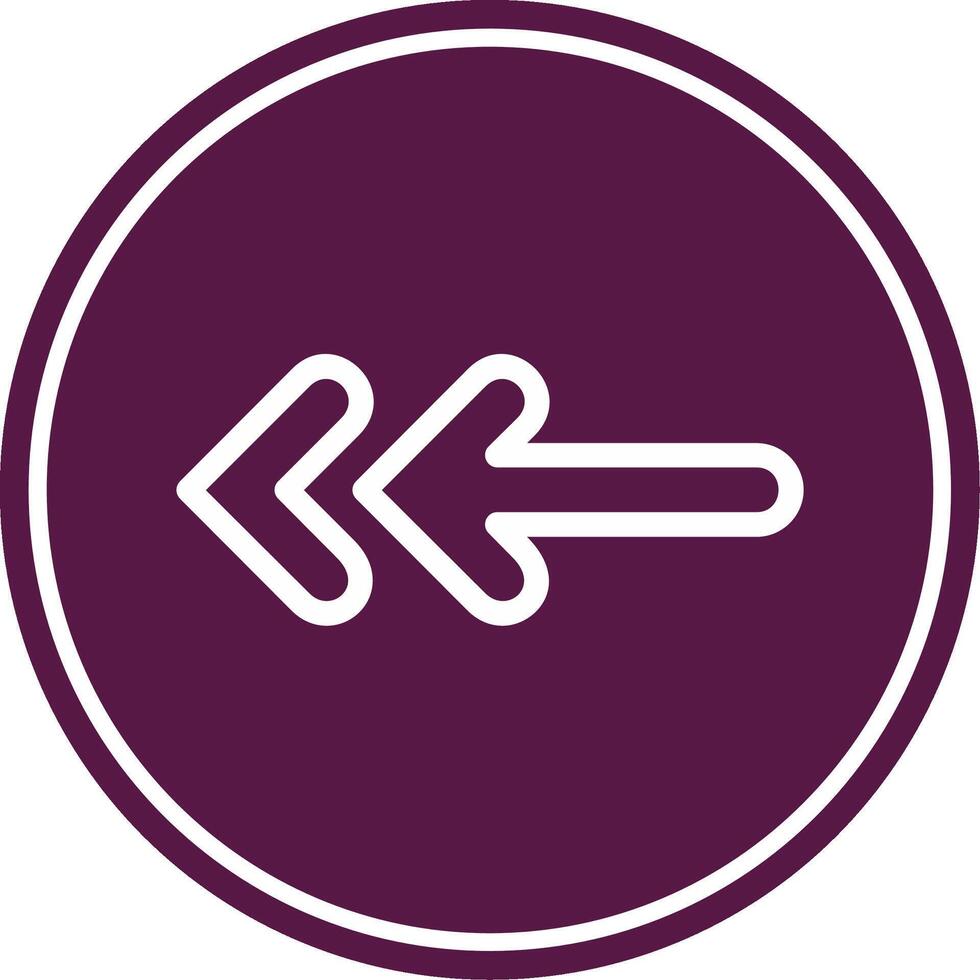 Back Line Circle Icon vector