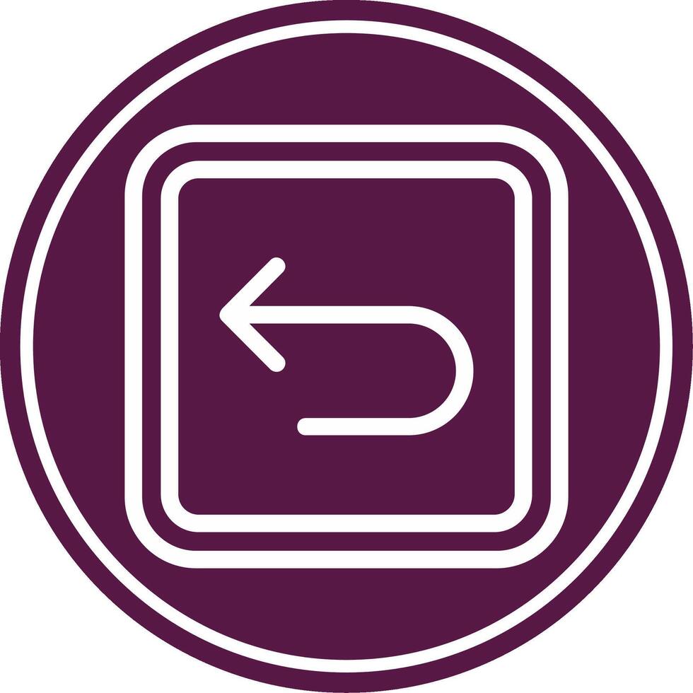 Back Line Circle Icon vector