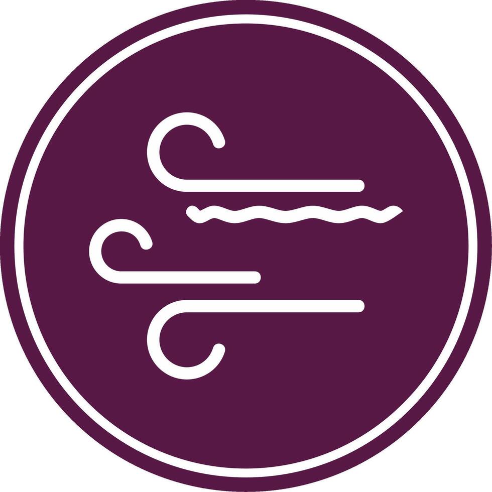 Wind Line Circle Icon vector