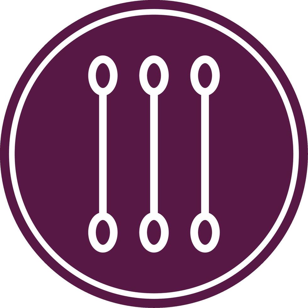 Cotton Swab Line Circle Icon vector