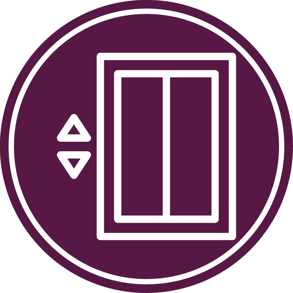 Elevator Line Circle Icon vector