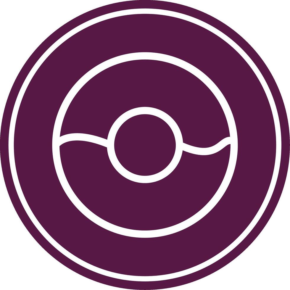 Donut Line Circle Icon vector
