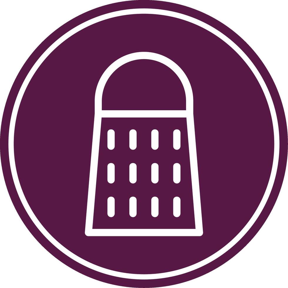 Grater Line Circle Icon vector