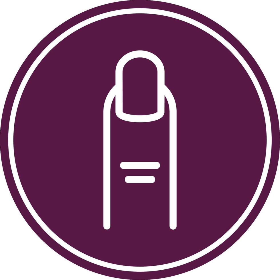Nails Line Circle Icon vector