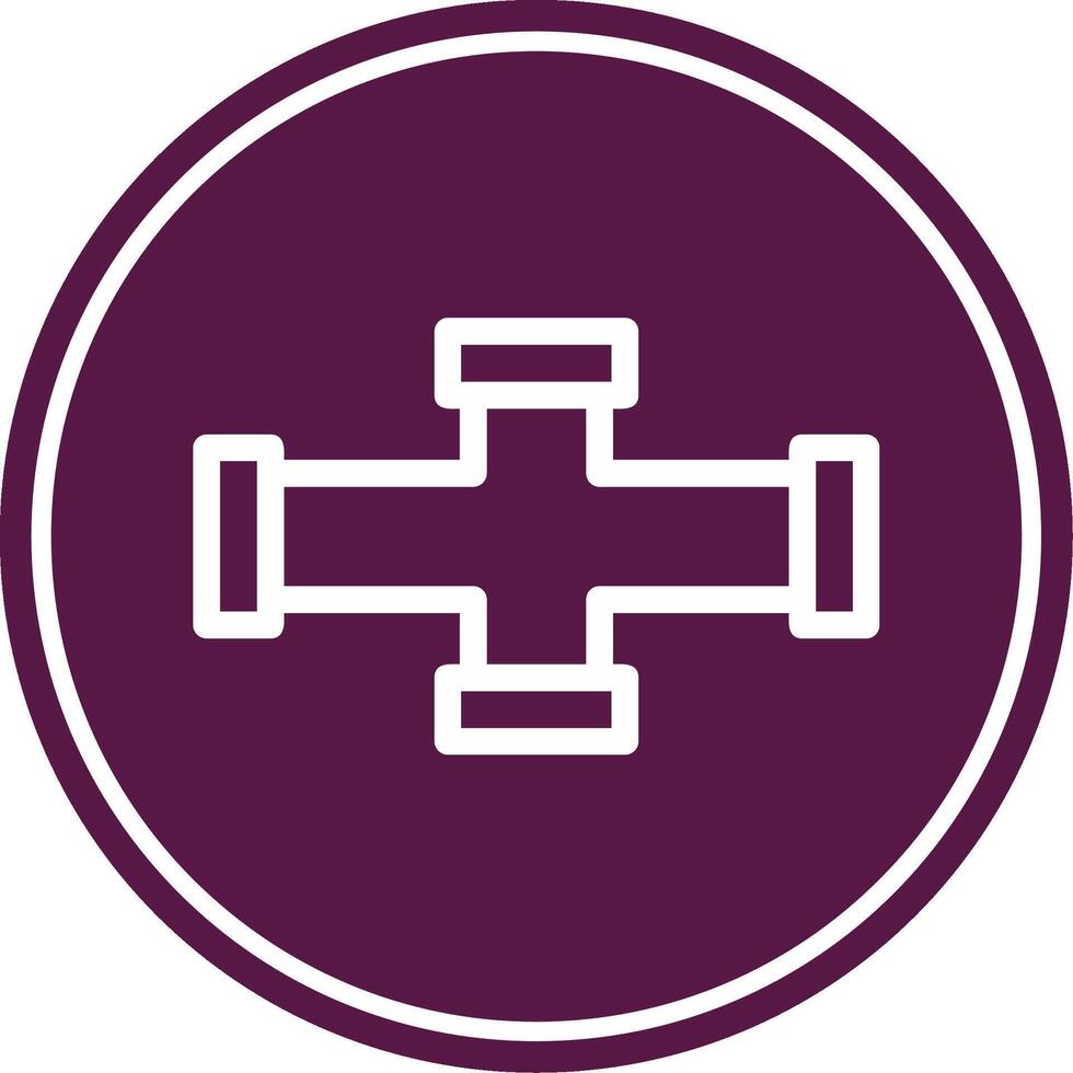 Pipe Line Circle Icon vector
