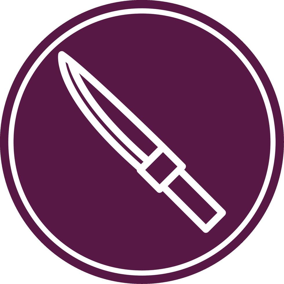 Knife Line Circle Icon vector