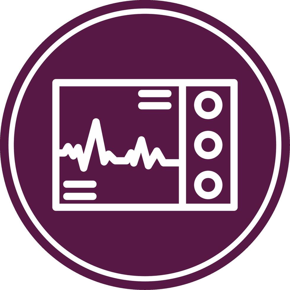 Ecg Line Circle Icon vector