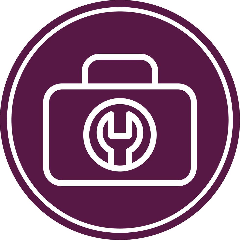 Toolbox Line Circle Icon vector