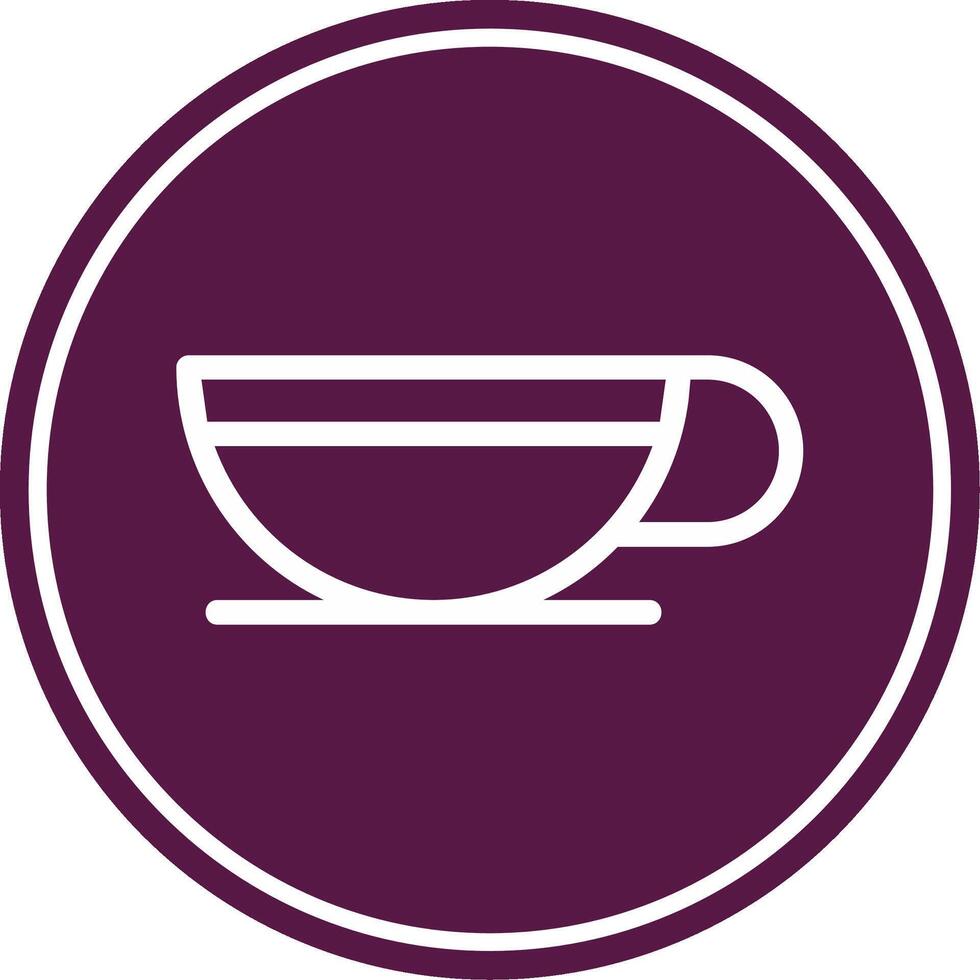 Tea Line Circle Icon vector