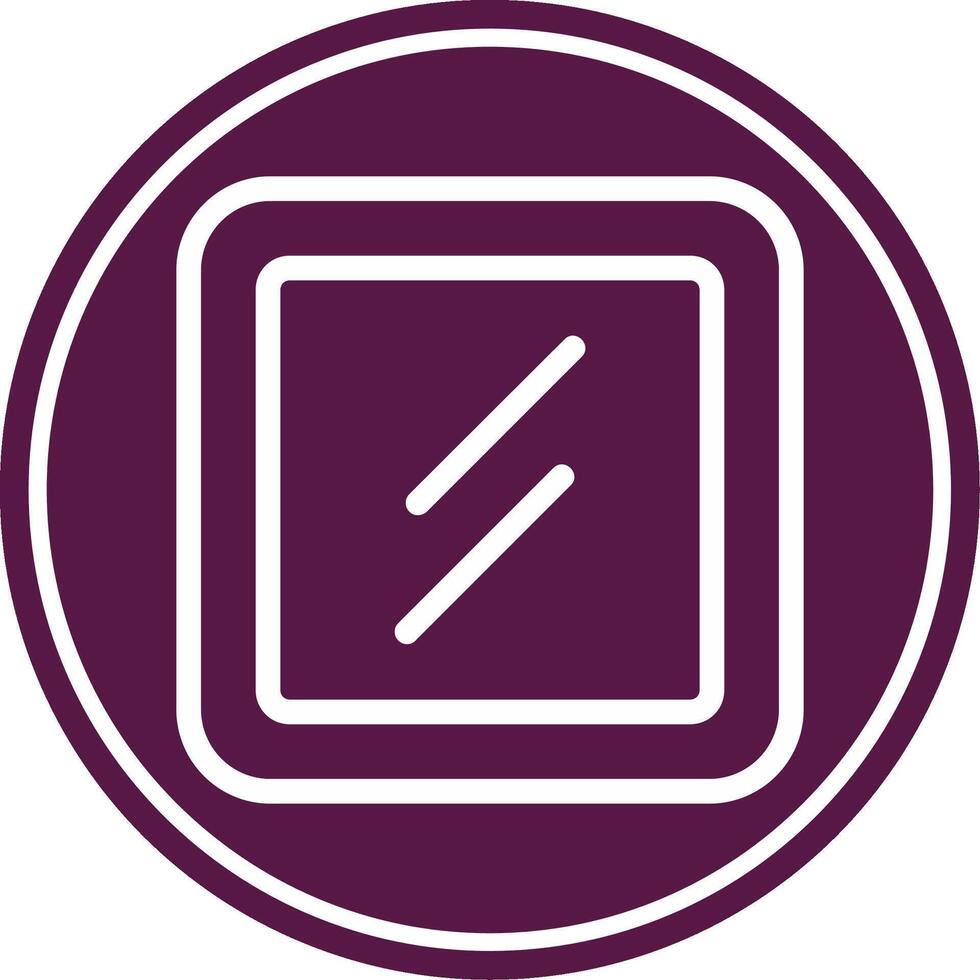 Mirror Line Circle Icon vector