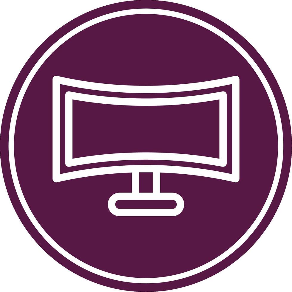 Lcd Line Circle Icon vector