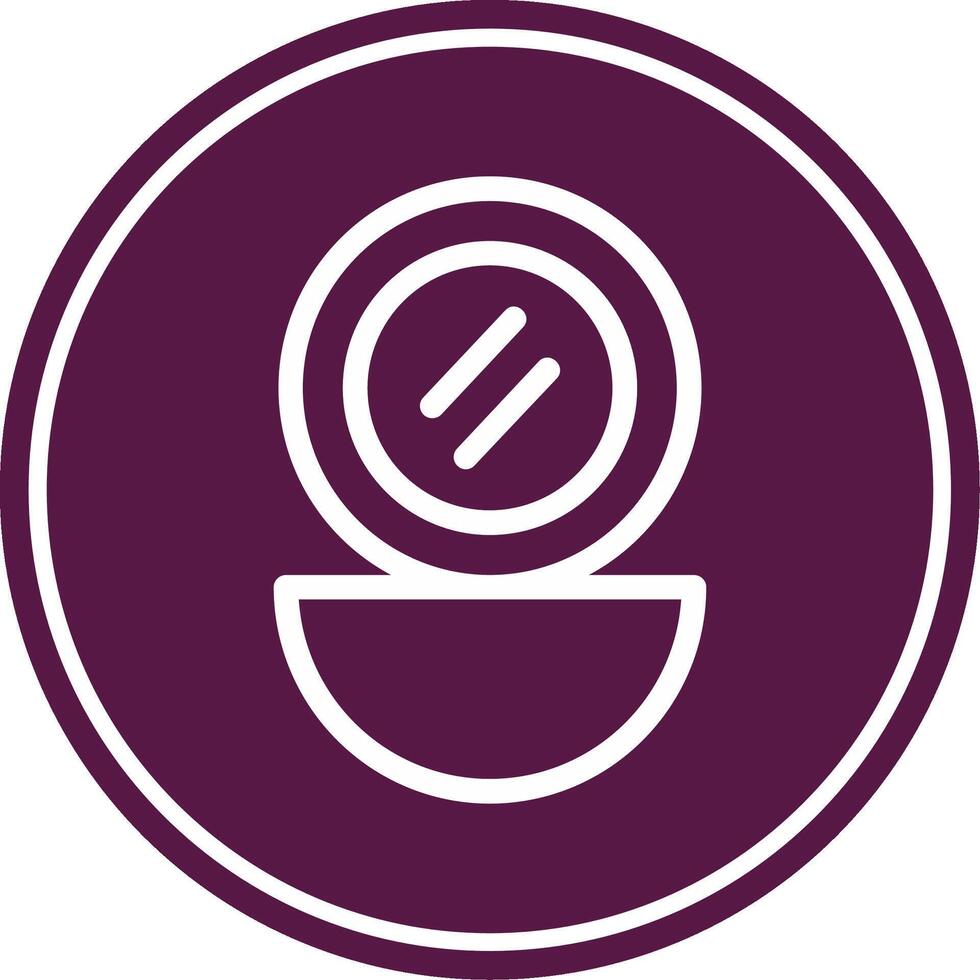 Powder Line Circle Icon vector