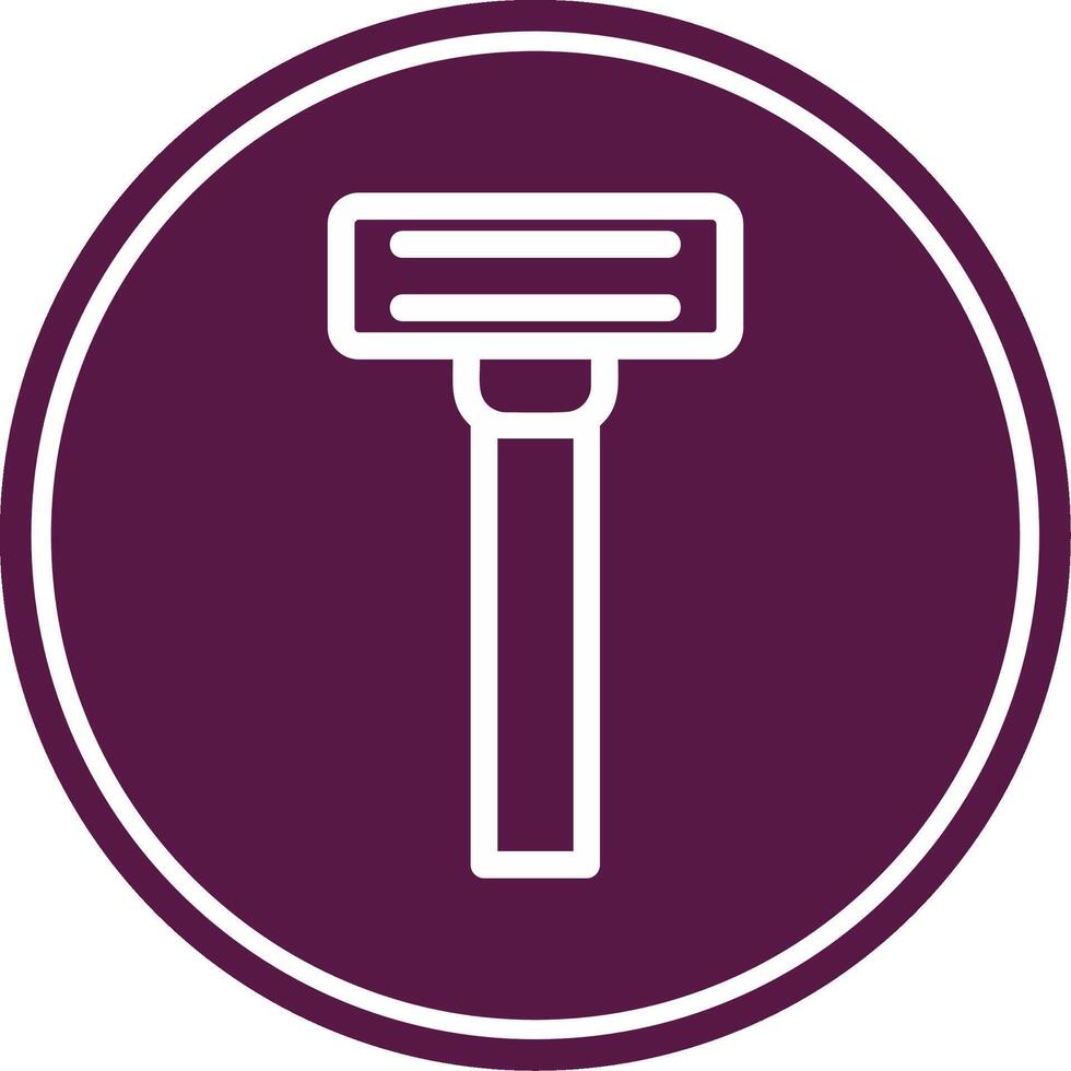 Razor Line Circle Icon vector