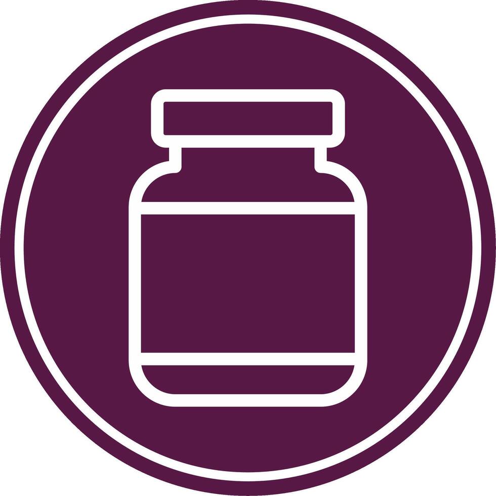 Jar Line Circle Icon vector