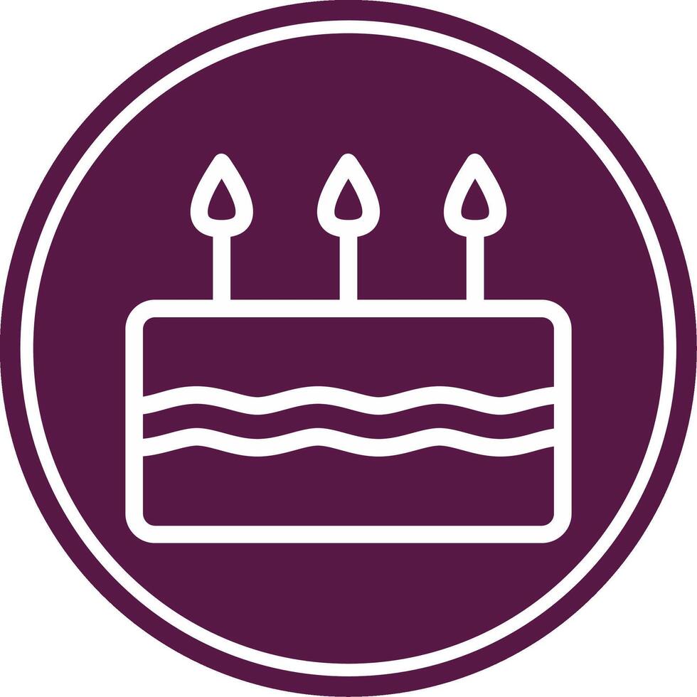 Cake Line Circle Icon vector