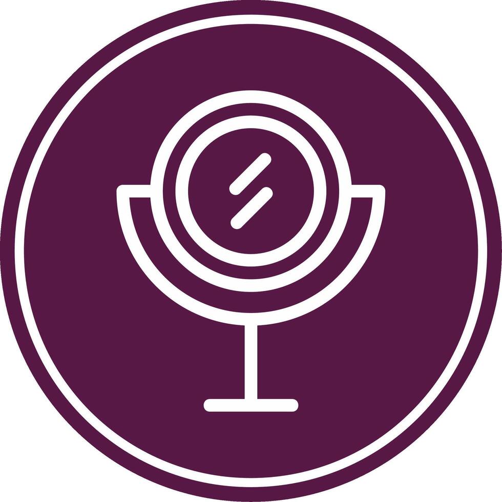 Mackup Mirror Line Circle Icon vector