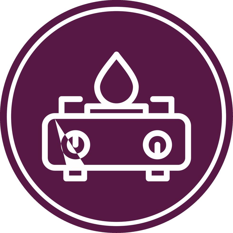 Stove Line Circle Icon vector