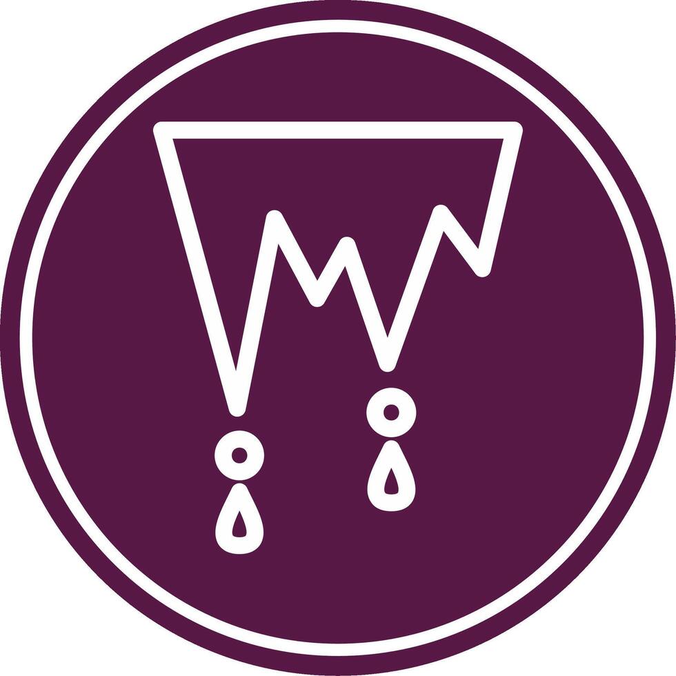 Stalactite Line Circle Icon vector