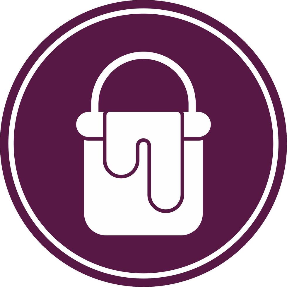 Paint Bucket Glyph Circle Icon vector