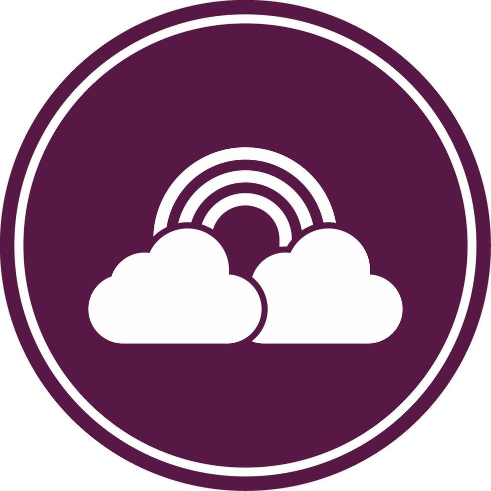 Rainbow Glyph Circle Icon vector