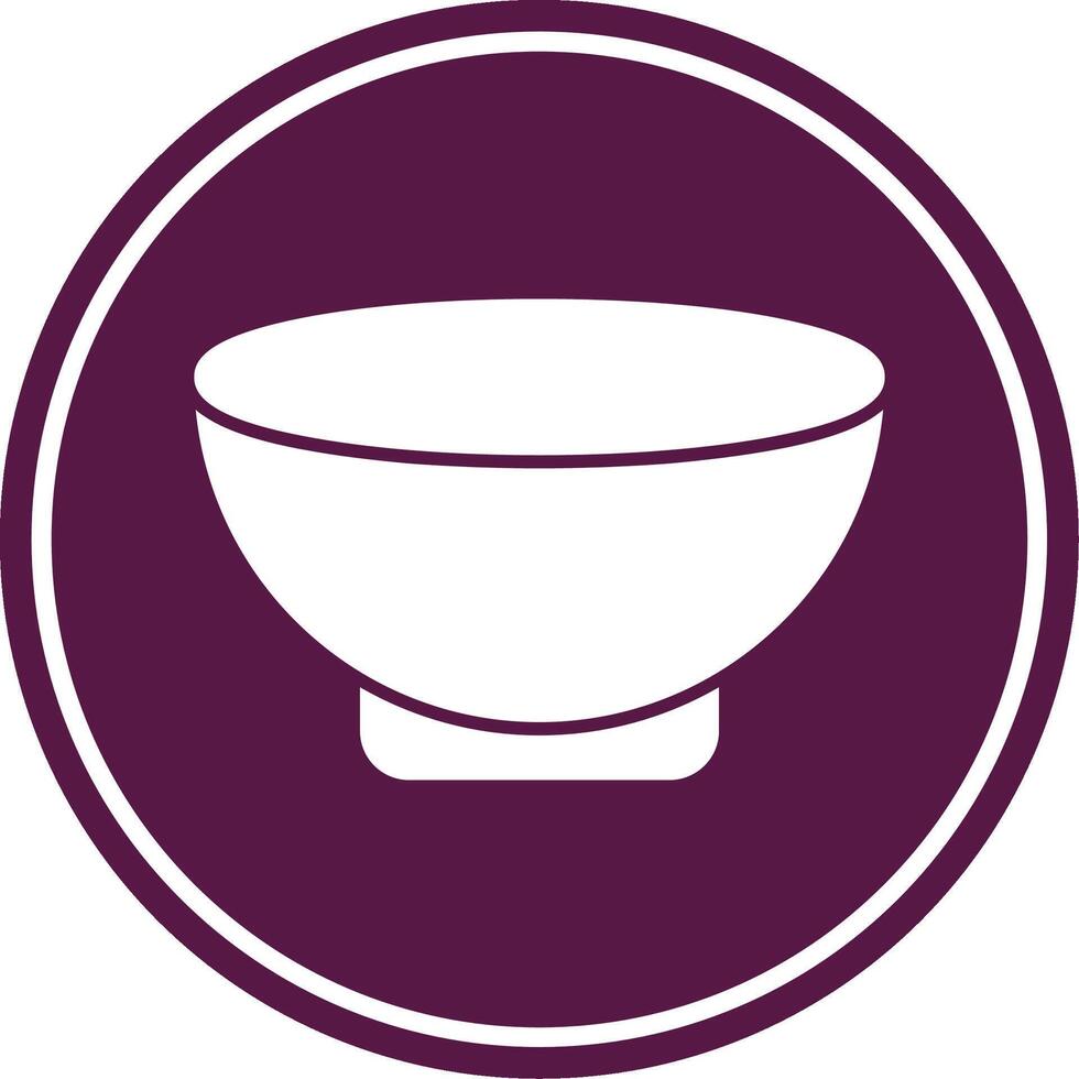 Bowl Glyph Circle Icon vector