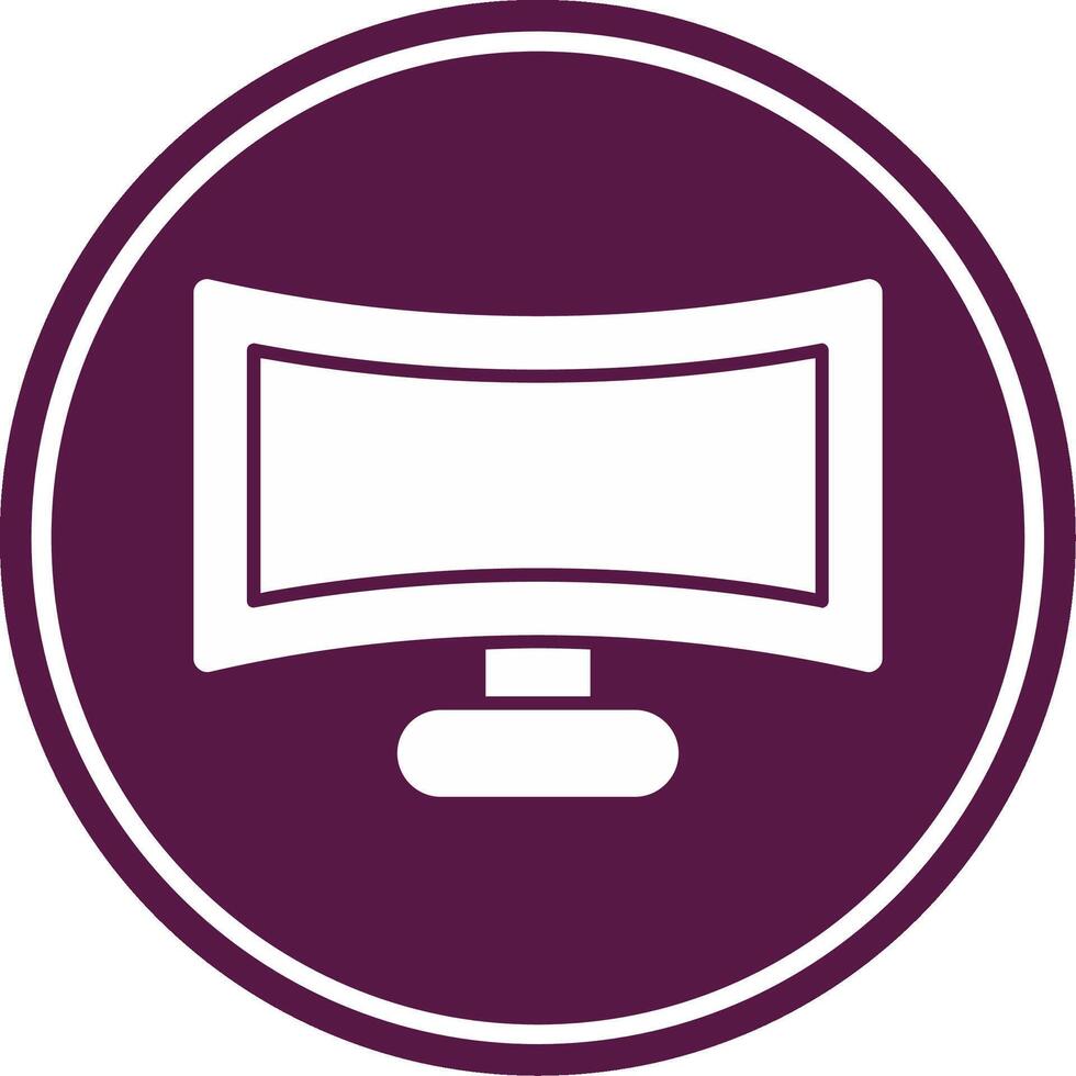 Lcd Glyph Circle Icon vector