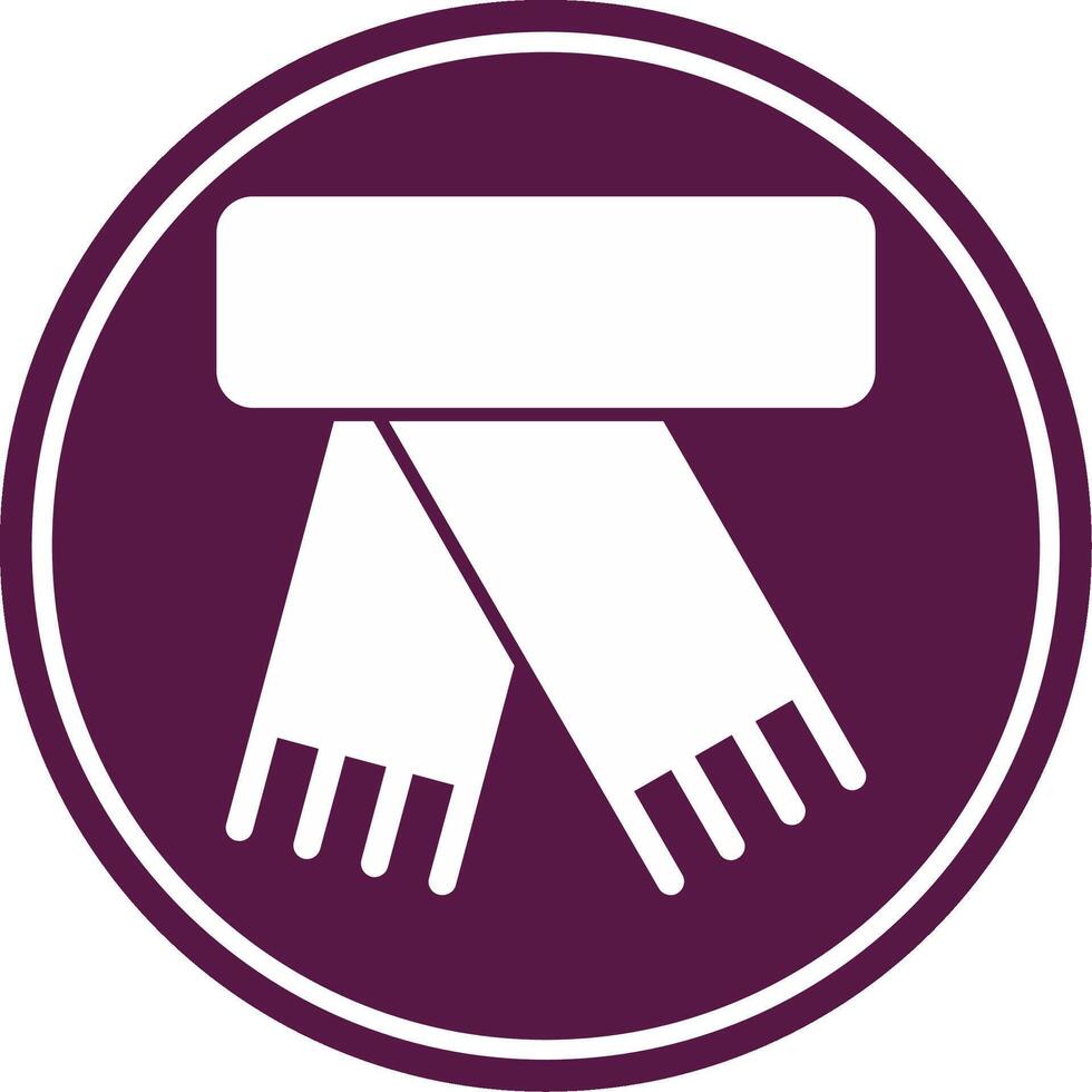 Muffler Glyph Circle Icon vector