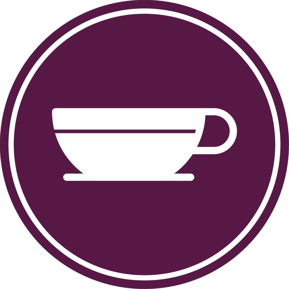Mug Glyph Circle Icon vector