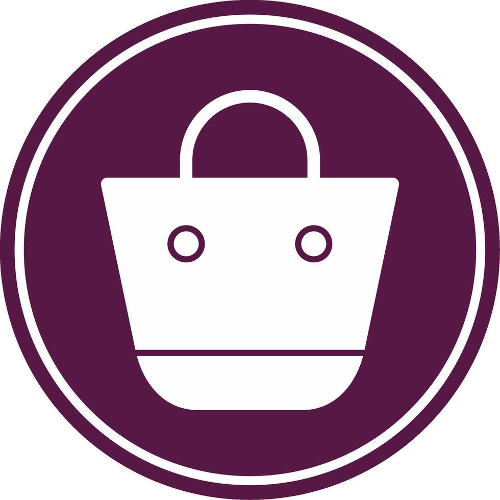 Shopping Bag Glyph Circle Icon vector