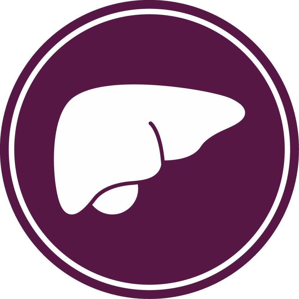 Liver Glyph Circle Icon vector