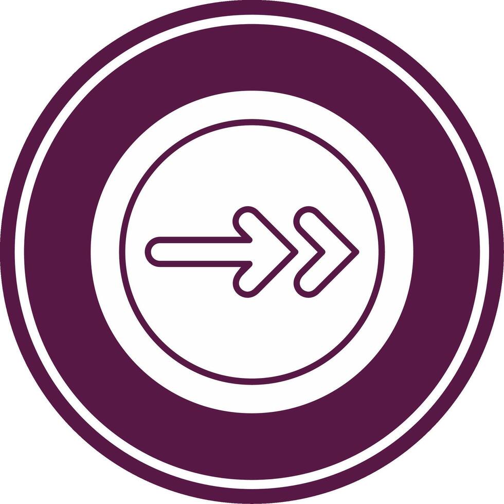 Next Glyph Circle Icon vector