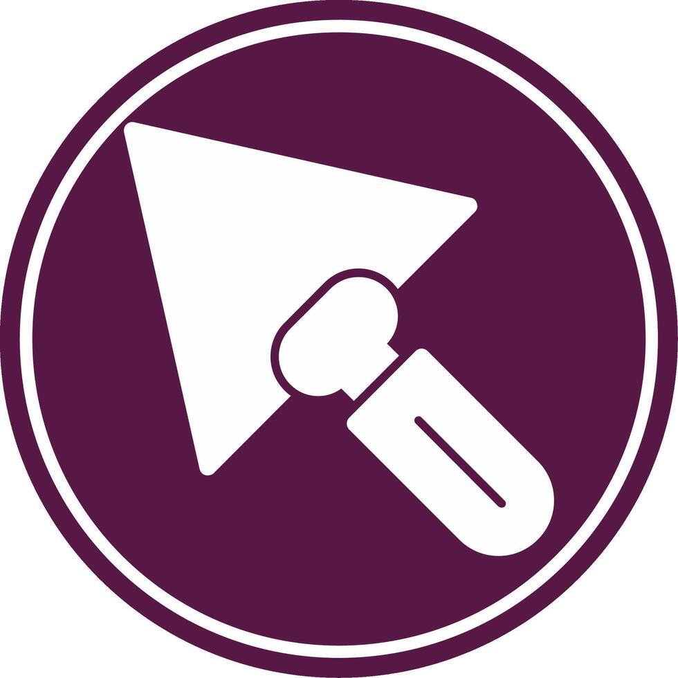 Trowel Glyph Circle Icon vector