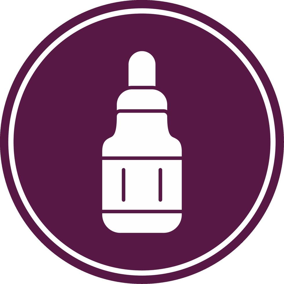 Serum Glyph Circle Icon vector