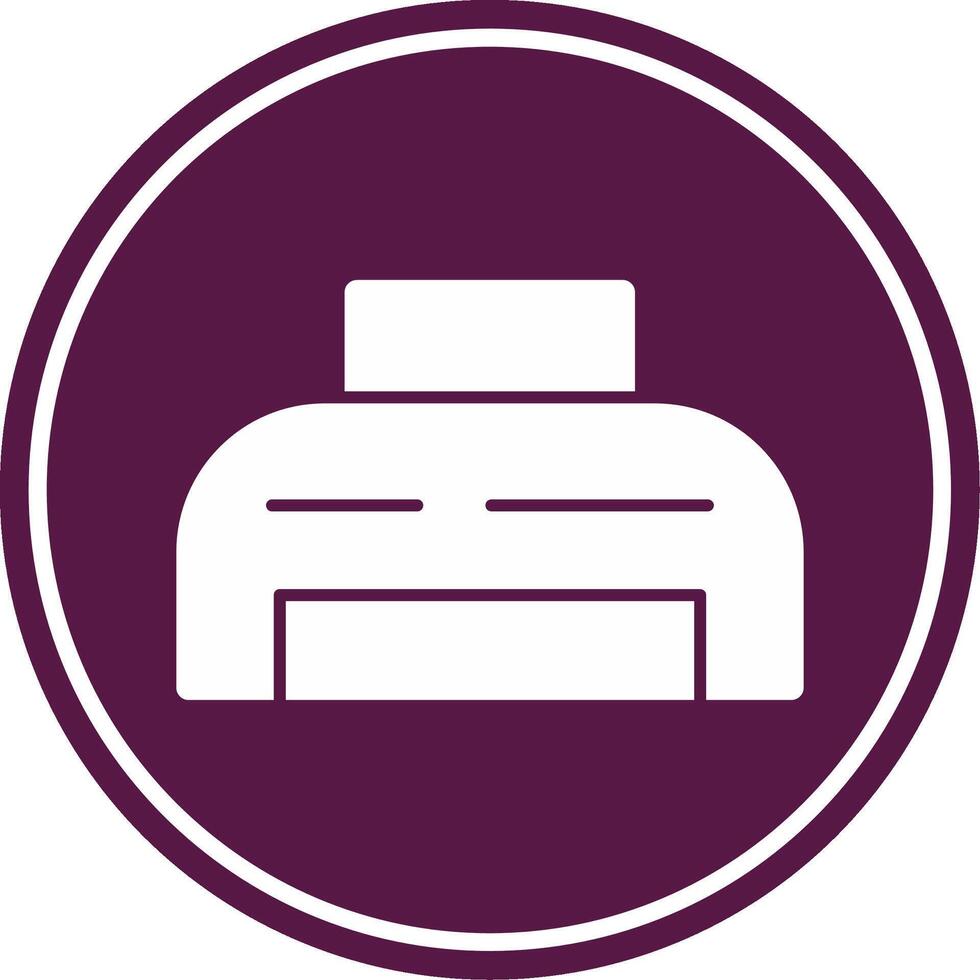 Printer Glyph Circle vector