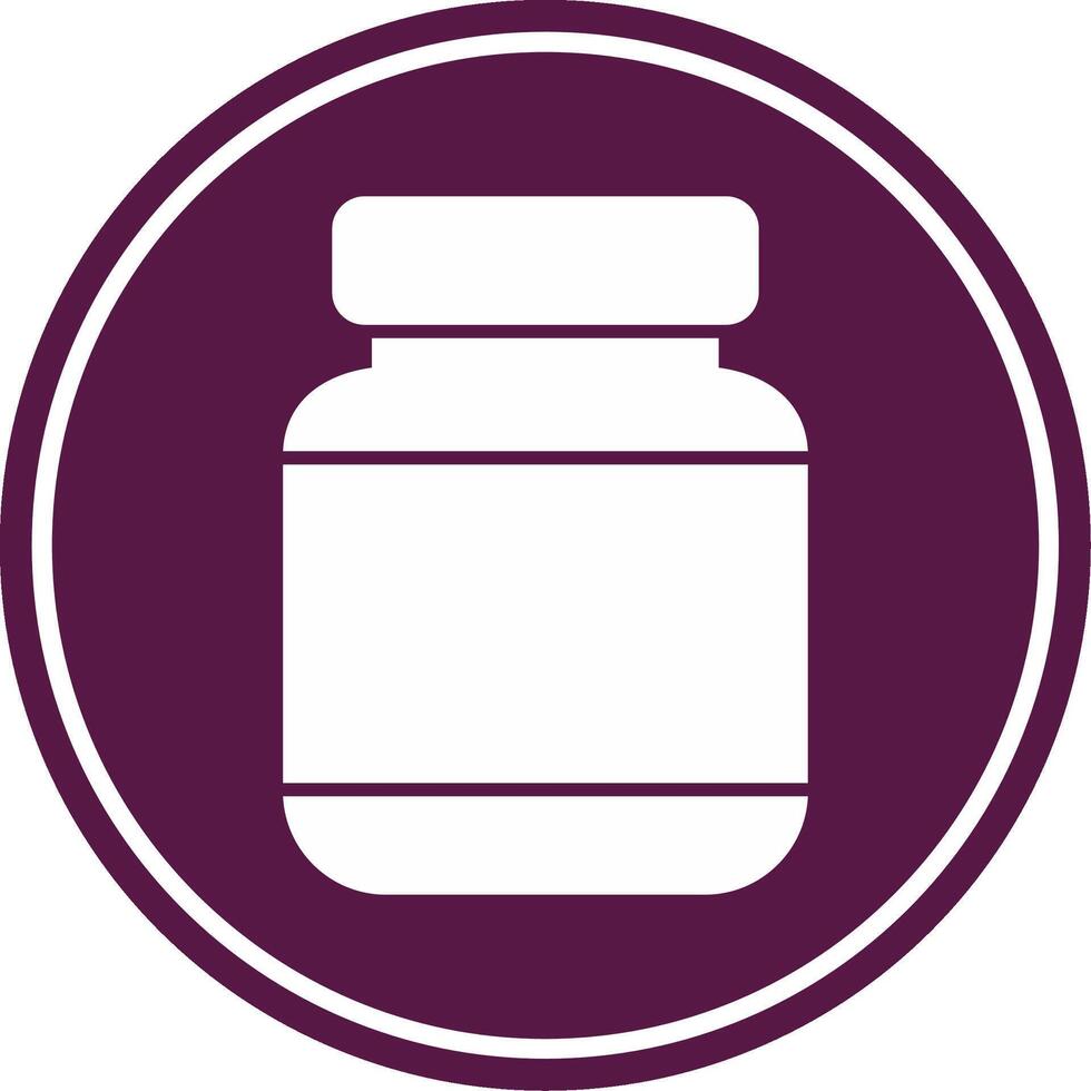 Jar Glyph Circle Icon vector