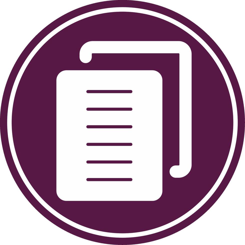 Copy Glyph Circle Icon vector
