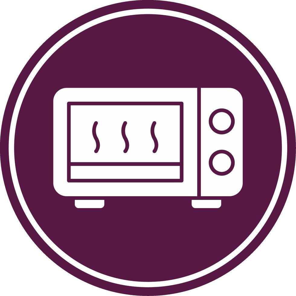 Oven Glyph Circle Icon vector