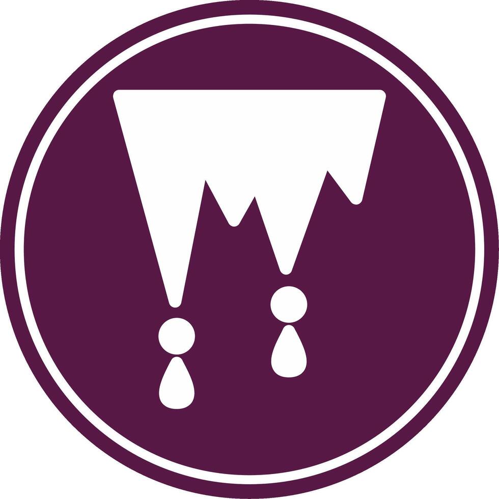 Stalactite Glyph Circle Icon vector