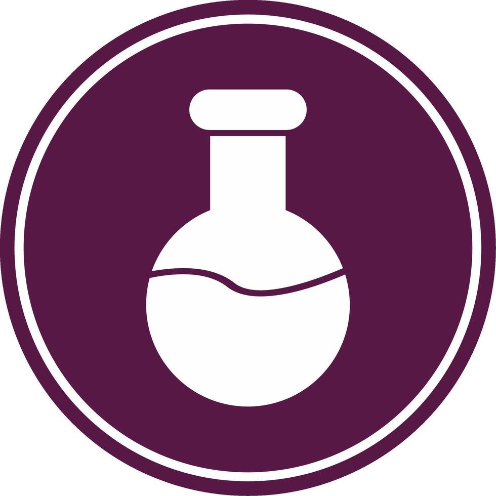 Flask Glyph Circle Icon vector