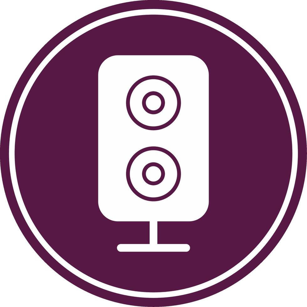 Speaker Glyph Circle Icon vector