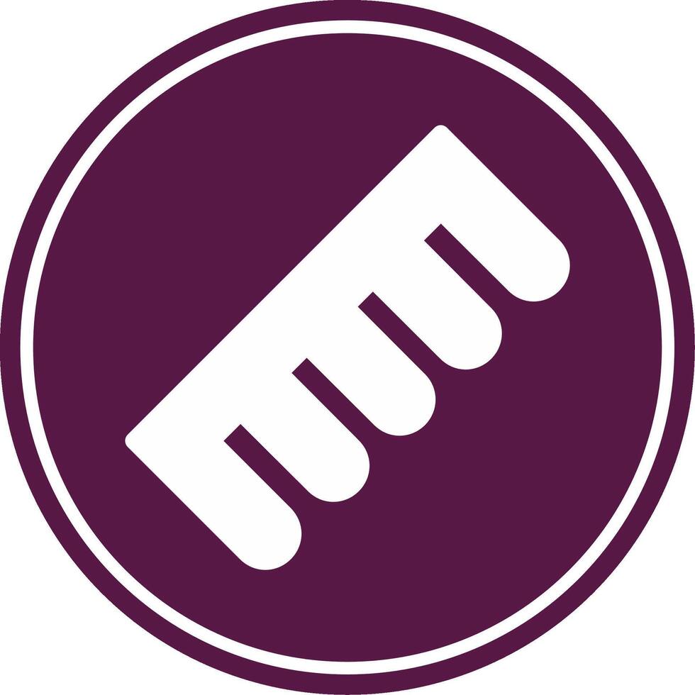 Comb Glyph Circle Icon vector