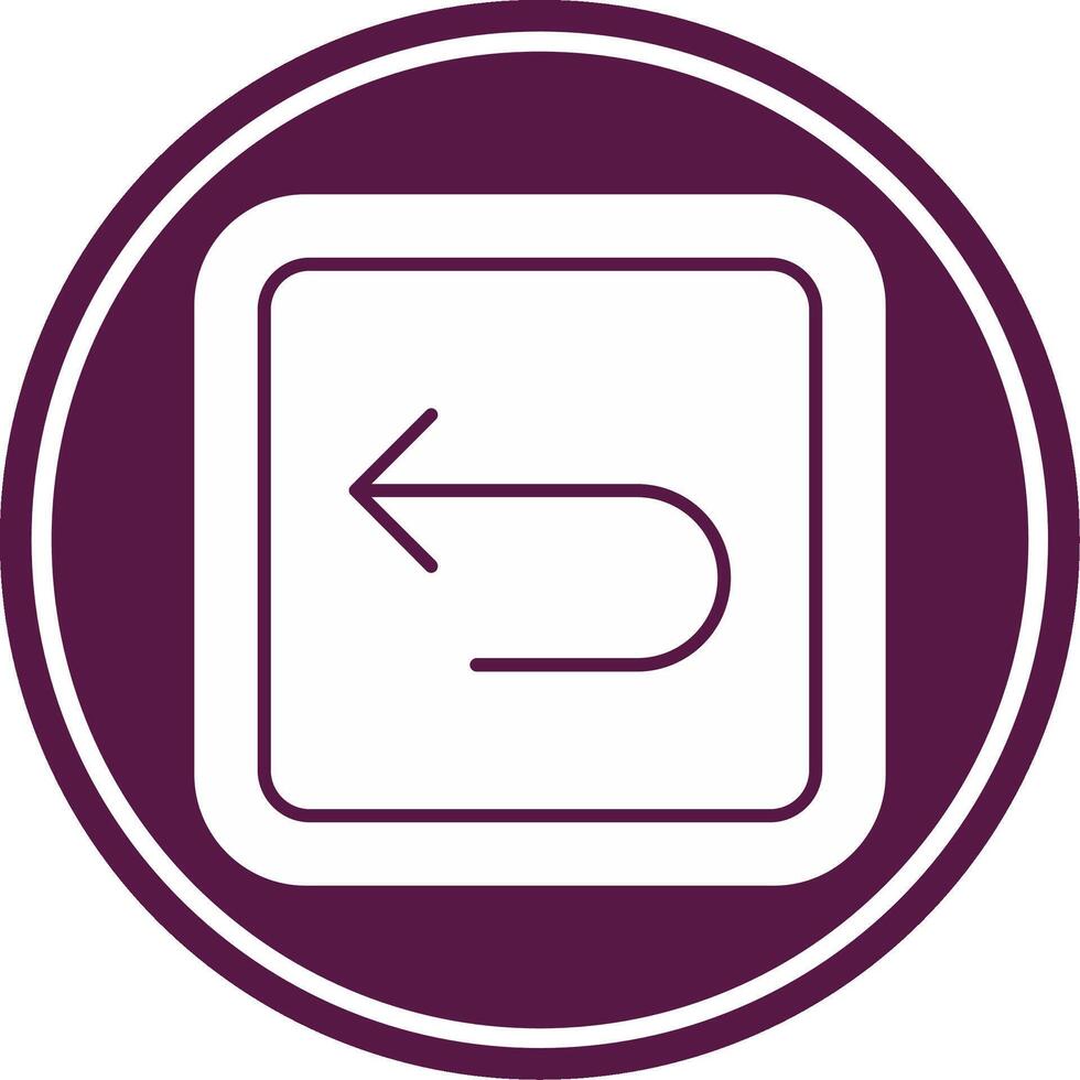 Back Glyph Circle Icon vector