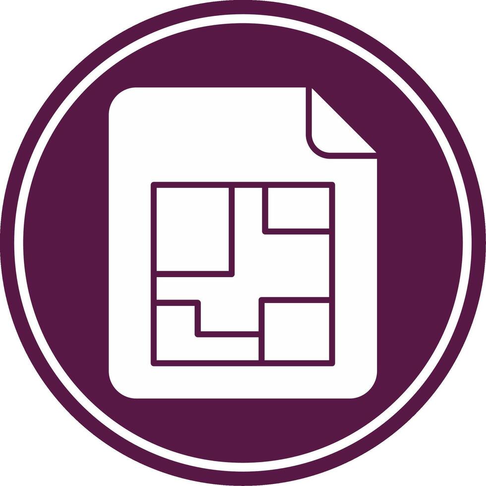 Bluerint Glyph Circle Icon vector