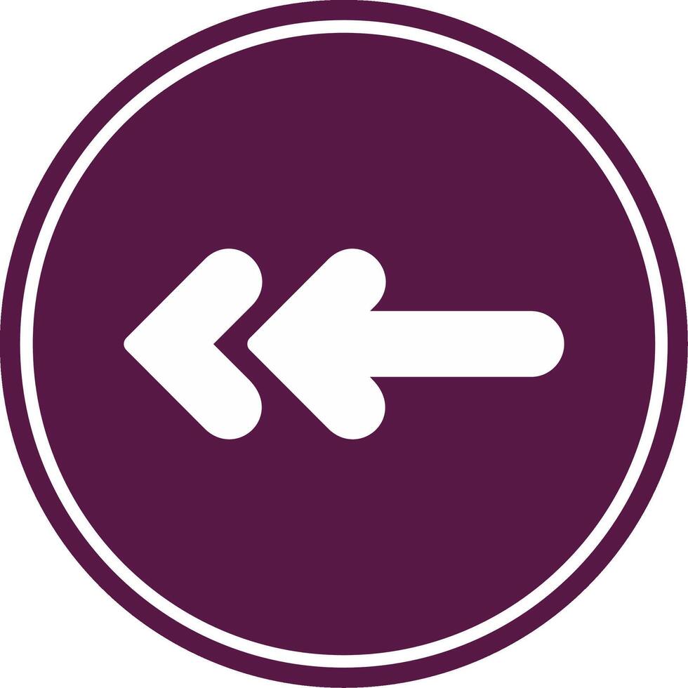 Back Glyph Circle Icon vector