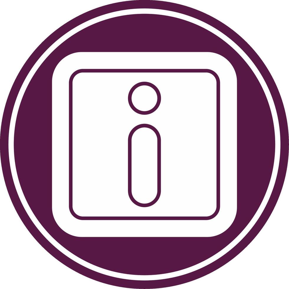 Info Glyph Circle Icon vector
