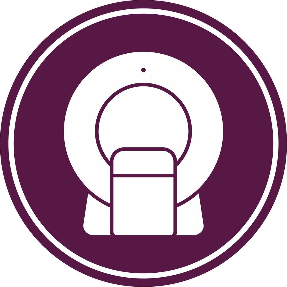 Ct Scan Glyph Circle Icon vector