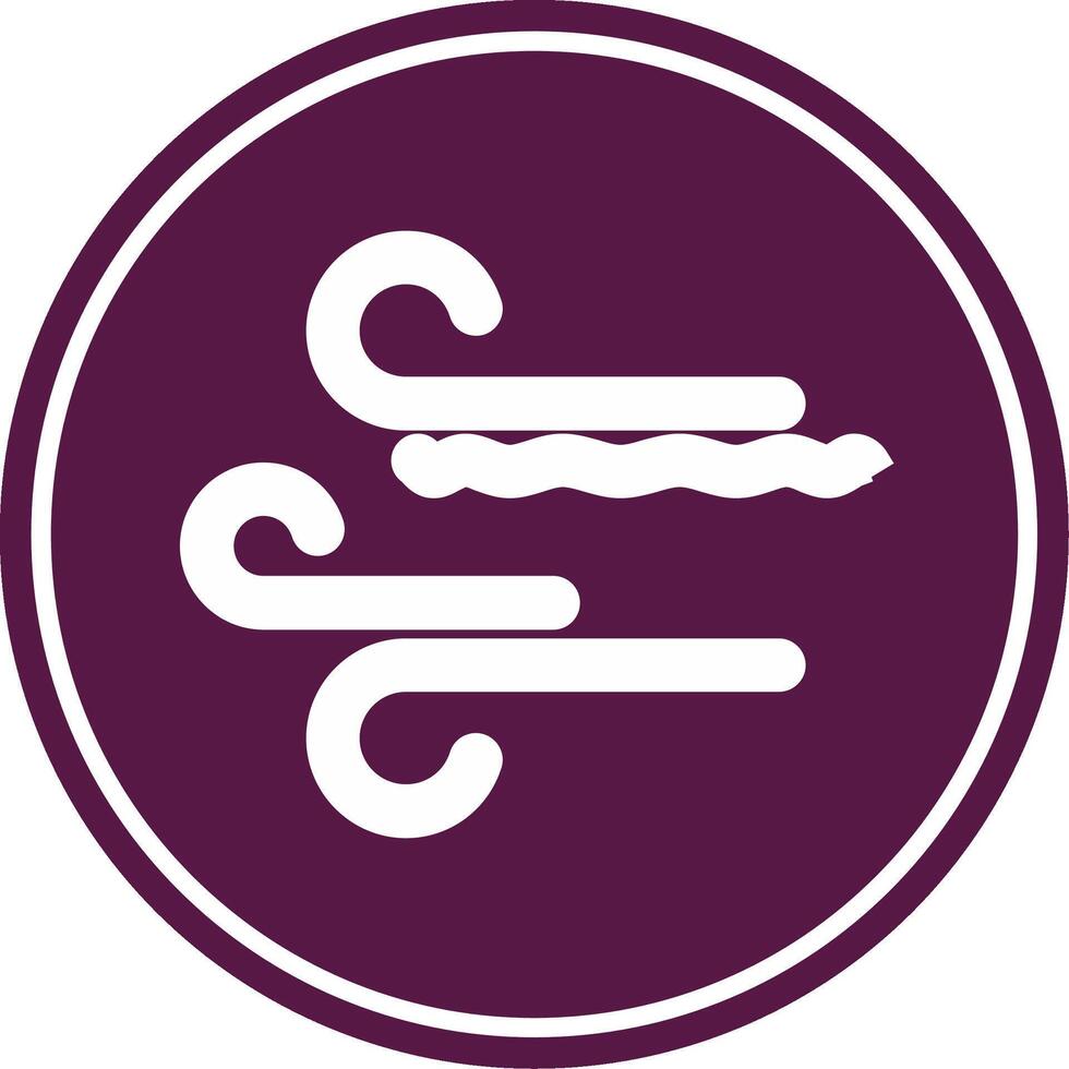 Wind Glyph Circle Icon vector